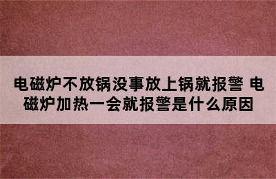 电磁炉不放锅没事放上锅就报警 电磁炉加热一会就报警是什么原因